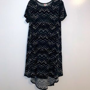 LulaRoe Black and White Large Carly Dress
